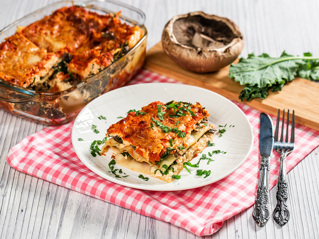 Kale and Portobello Lasagna