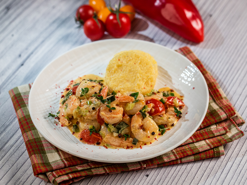 Shrimp Stew with Polenta