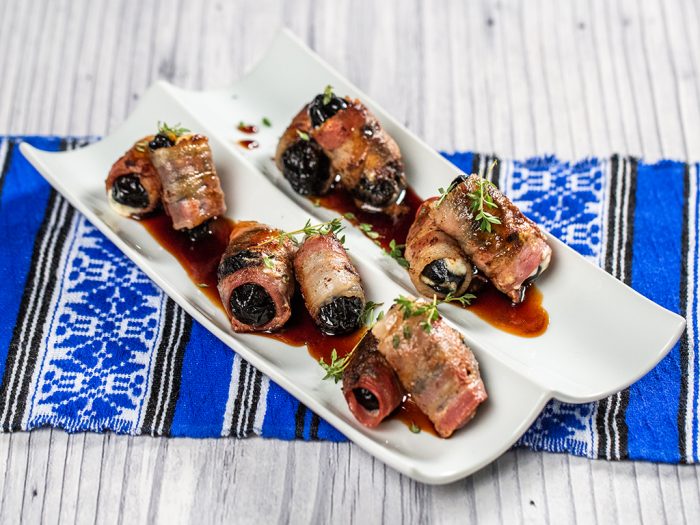Bacon-Wrapped Cheesy Prunes