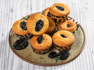 Prune-Topped Cinnamon Muffins