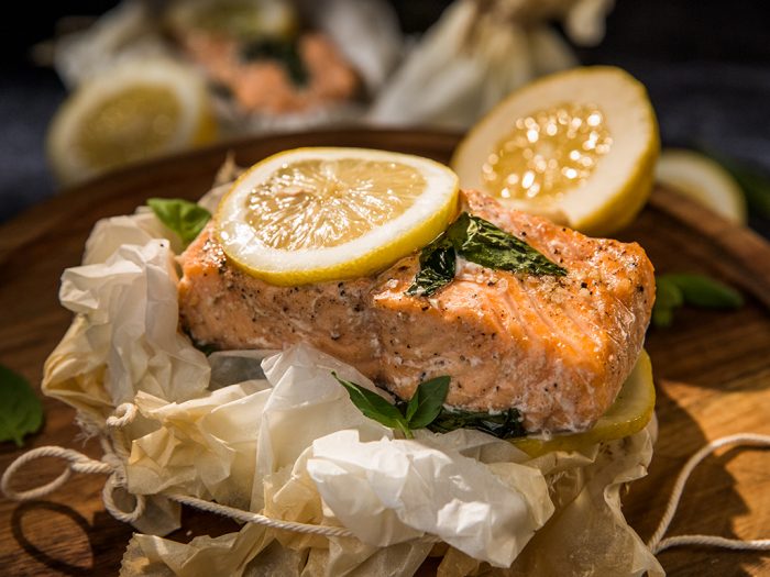 Parchment-Baked Salmon with Lemon and Basil
