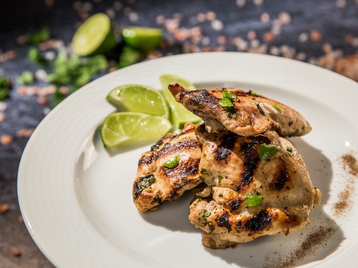 Grilled Chicken Thighs with Lemon and Garlic
