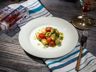 Mozzarella Gnocchi with Pesto