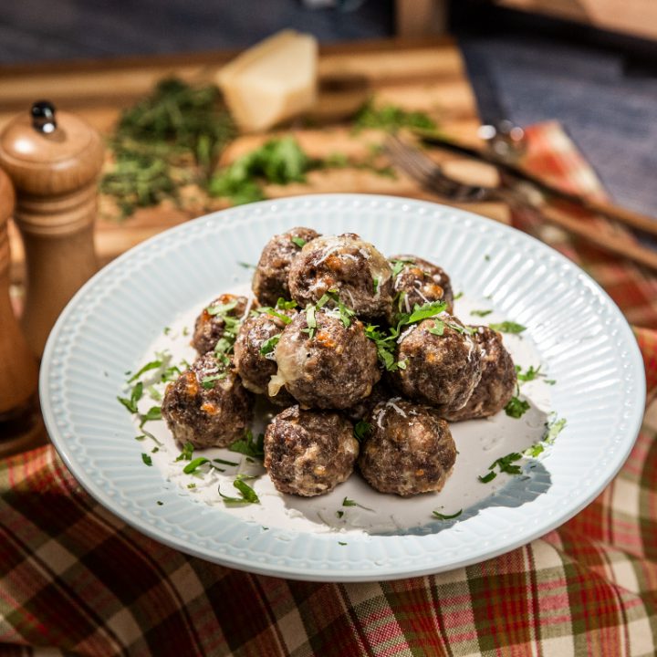 Mozzarella-Stuffed Meatballs