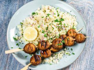 Grilled Mushrooms with Couscous Salad