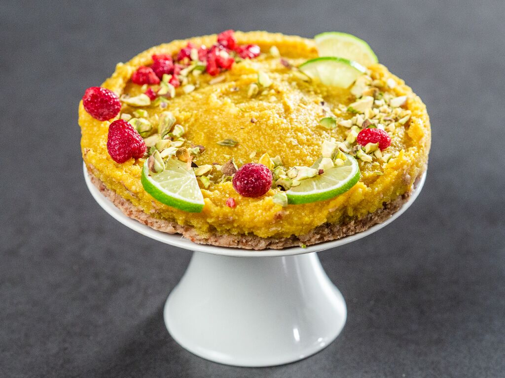Date, Walnut, and Cashew No-Bake Cake