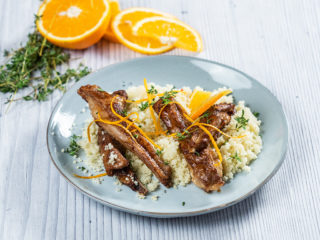 Lamb Ribs with Ginger, Orange and White Wine