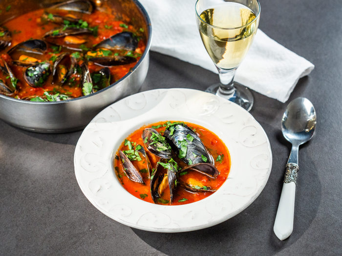 Mussel Soup with White Wine