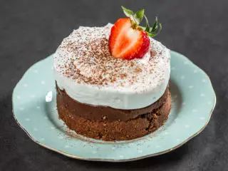 Chocolate Mini Cakes with Whipped Cream