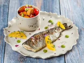 Grilled Trout with Cherry Tomato Salad