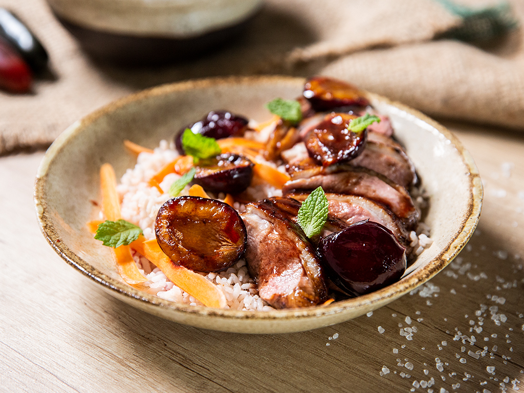 Roasted Duck Breast With Plum Sauce 