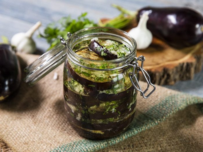 Preserved Grilled Eggplant with Garlic