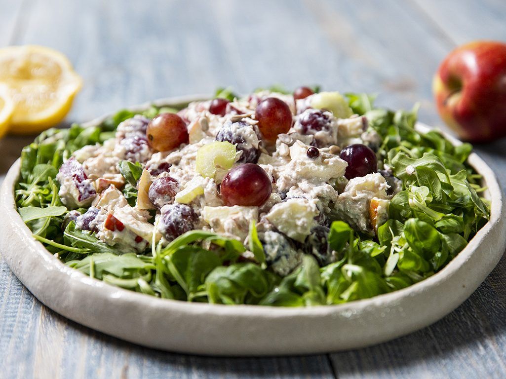 Waldorf-Salad-with-Tuna-and-Sunflower-Seeds