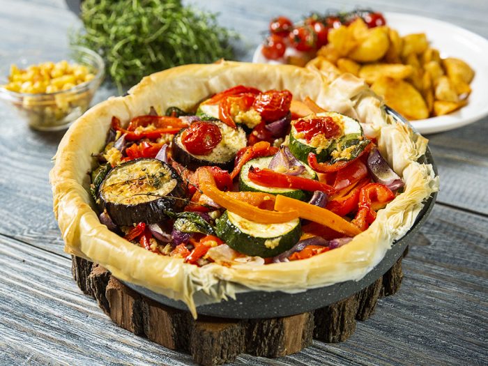 Roasted Vegetable Tart with Phyllo Dough