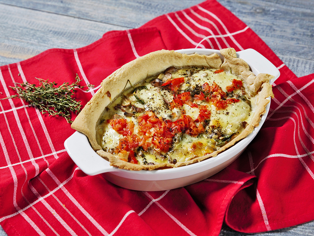 Mushroom and Shallot Quiche