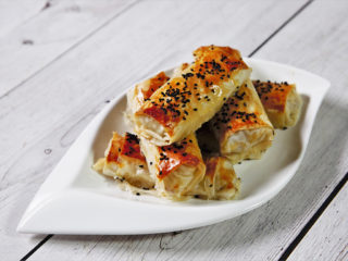Goat Cheese and Salami Rolls