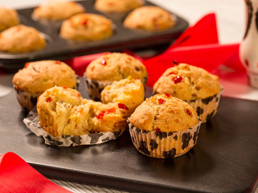 Carrot-and-Bell-Pepper-Muffins