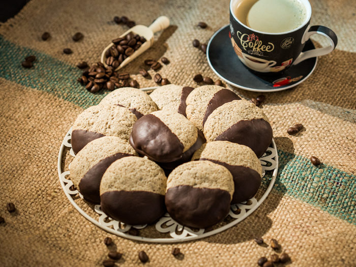 Turkish Coffee Shortbread Cookies
