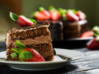Chocolate cake for breaksfast