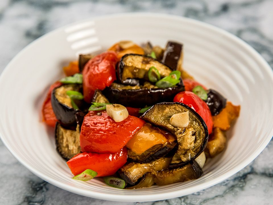 Roasted-Eggplant-and-Bell-Pepper-Salad
