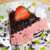 Oreo and Strawberry Ice Cream Cake